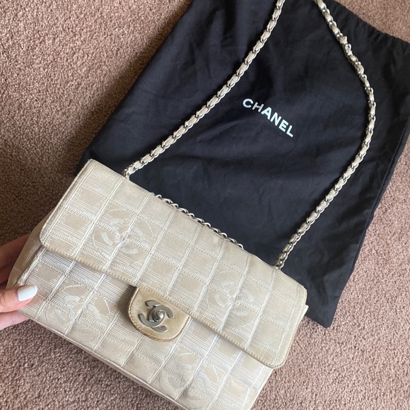 ❌ SOLD | Chanel Classic Flap Bag Authentic Travel Line - Beige - Picture 13 of 13